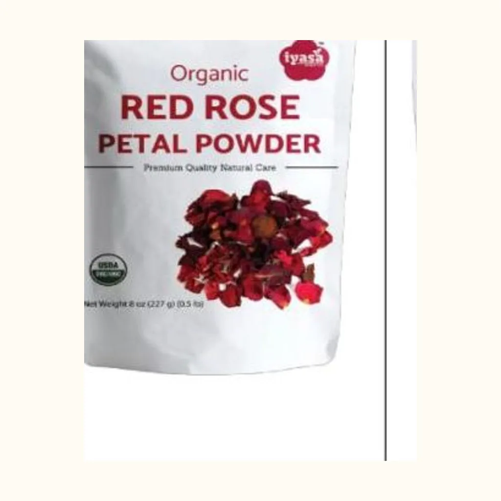 Organic Red Rose Petal Powder, Iyasa